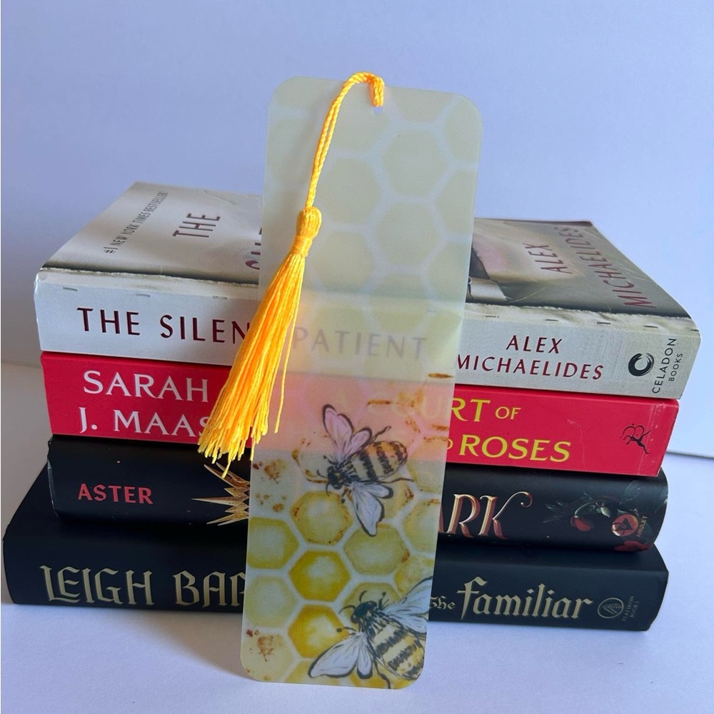 Bees & Honeycomb Handmade Bookmark